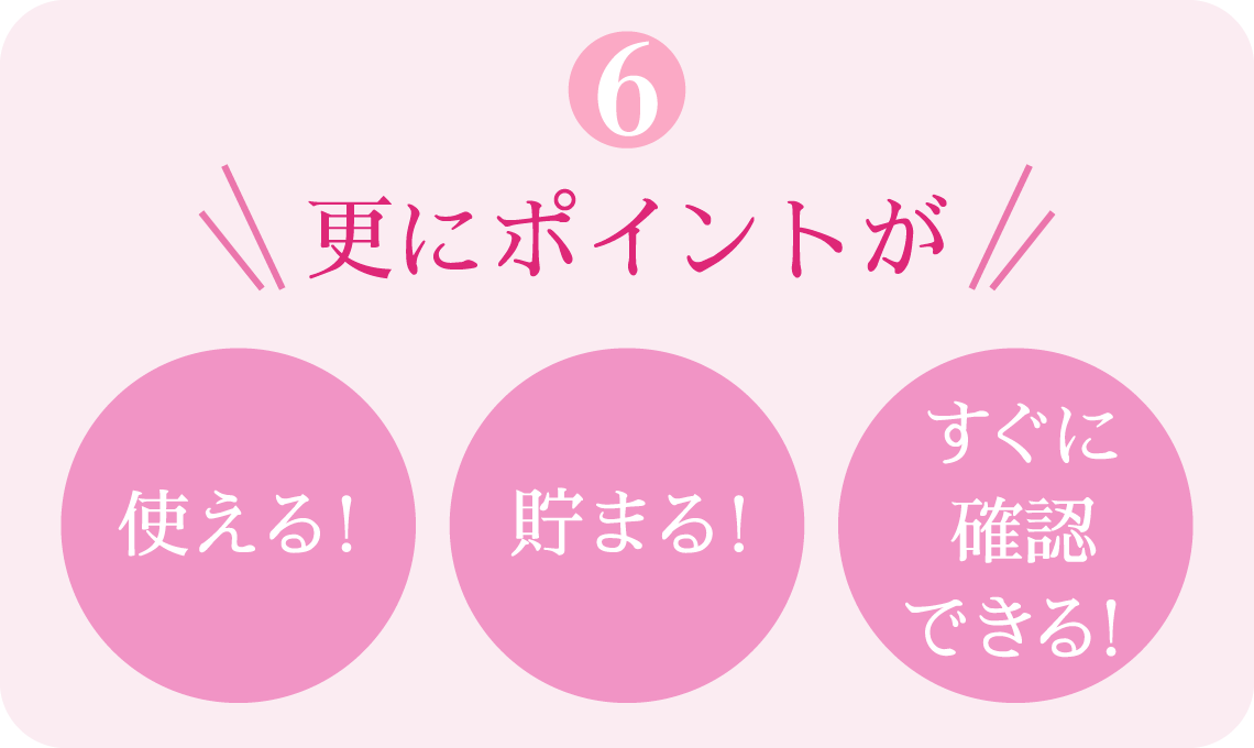 Step6 更にポイントが貯まる！使える！